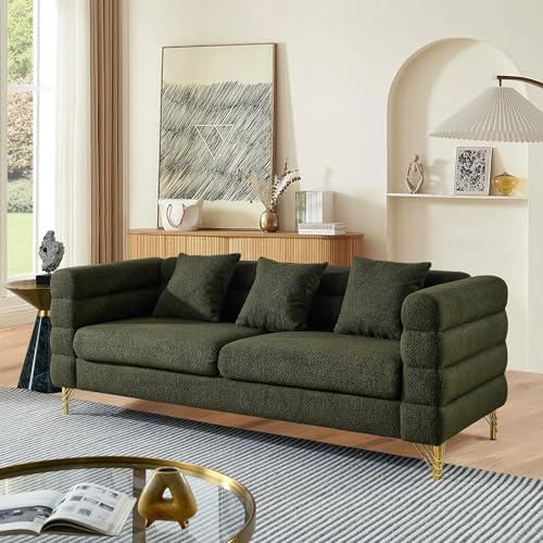 mikibama Modern Teddy Sectional Sofa, 81 Inch Oversized Sofa Couch, Luxury 3 by Mikibama
