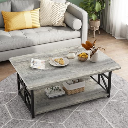 AWQM Gray Coffee Table for Living Room by AWQM