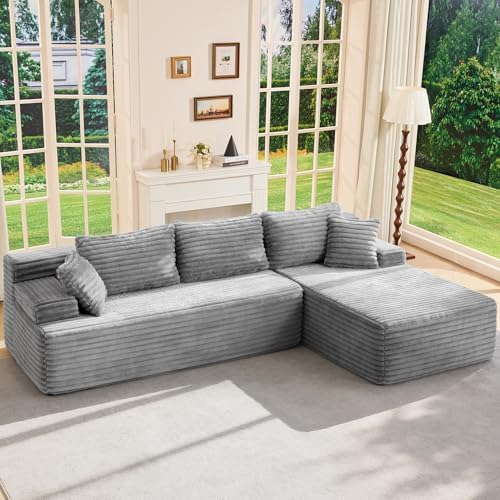 Hobestluk Boneless Couches Modular Sectional Sofa L-Shape Oversized Chaise by YourHomeDeservesMore