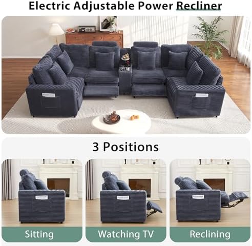 RARZOE Oversized Modular Sectional Sofa, 6-Seater U-Shaped - Image 5
