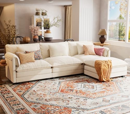 ELUCHANG 113" Oversized Modular Sectional Sofa, L Shaped Comfy Cloud Couch by ELUCHANG