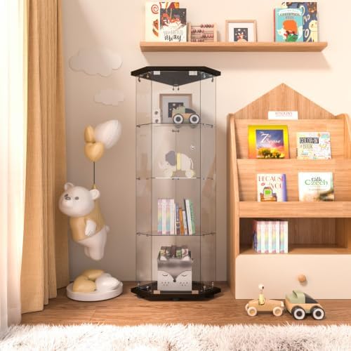 LFT HUIMEI2Y 4-Tier Glass Corner Cabinet - Image 6
