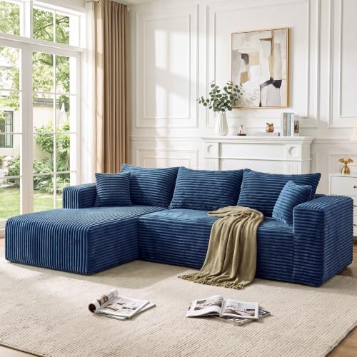 Boneless Couches for Living Room, L Shape Modular Sectional Sofa by TEKIROSE