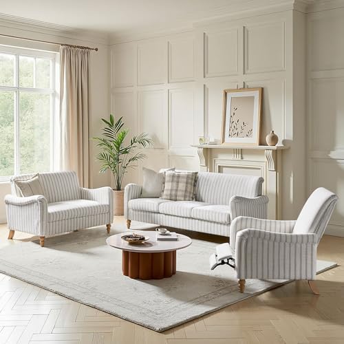 HULALA HOME Farmhouse 3 Seater Sofa - Image 5