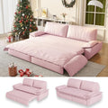 70.1" Sleeper Sofa Bed Queen Size, Pull Out Convertible Velvet Couch by UPYOOE