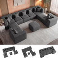 MONVANE Modular Sectional Sofa, Oversized 10 Seat Convertible U Shaped Couch by MONVANE