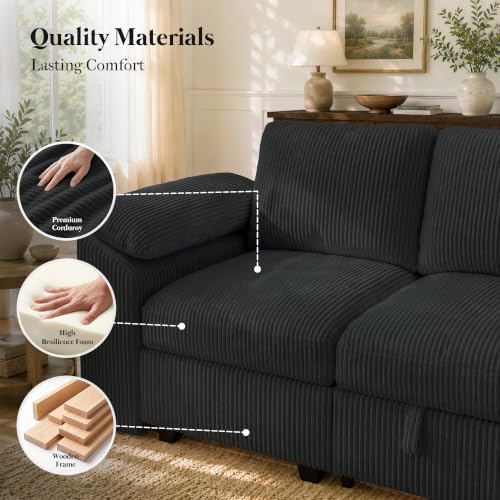 Xbrigh 108" Modular Sectional Sleeper Sofa - Image 6
