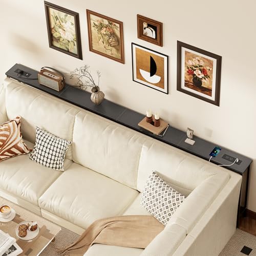 SUPERJARE 102.4 inch Narrow Behind Couch Table - Image 2