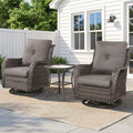 Belord Patio Wicker Chairs Swivel Rocker, Outdoor Patio Furniture Set by Belord
