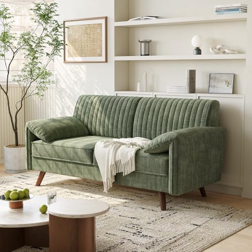 ONBRILL 64.5" Loveseat Sofa, Chenille Loveseat Couch - Image 3