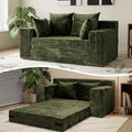 Small Boneless Couch, 3-in-1 Boneless Loveseat Sleeper Sofa Convertible Sofa Bed by Winzoo