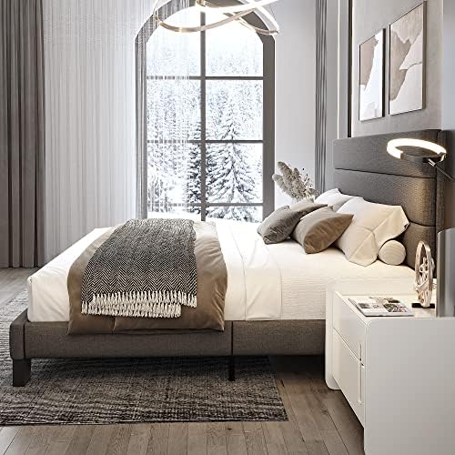 WEEWAY King Size Fabric Bed Frame - Image 4
