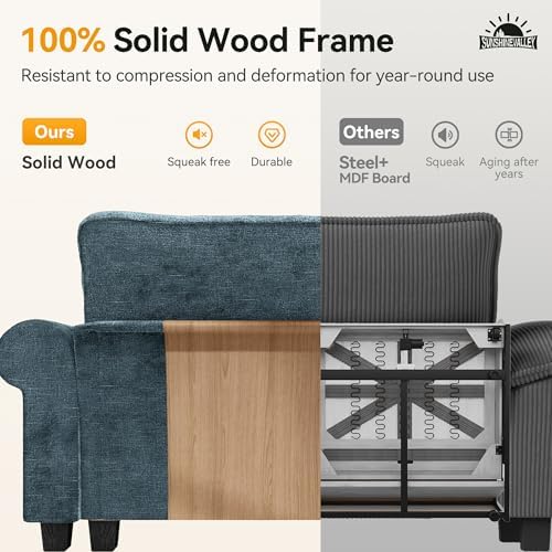 SUNSHINE VALLEY 116" Oversized Modular Sectional Couch L Shaped Living Room - Image 7