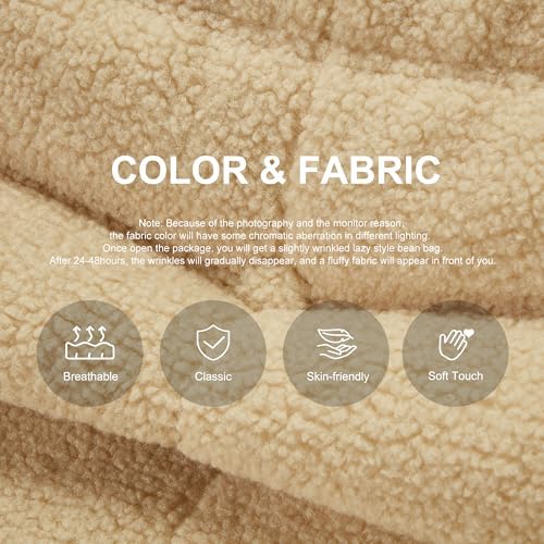Hobestluk Big Bean Bag Chairs for Adults Fireside BeanBag Couch Togo Sofa - Image 4