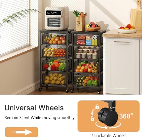 4-Tier Fruit Vegetable Storage Cart - Image 2