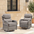 Swivel Patio Chairs sofa Set of 2 by Bellefurn