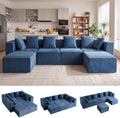 130" Modular Sectional Cloud Couch, U Shaped Sofa by Easilive
