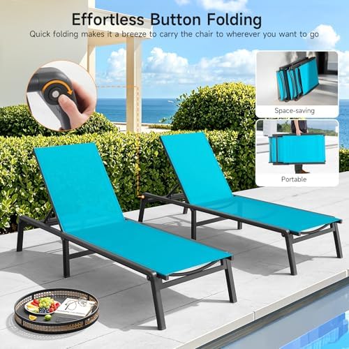 Aluminum Chaise Lounge Chair Outdoor - Image 3