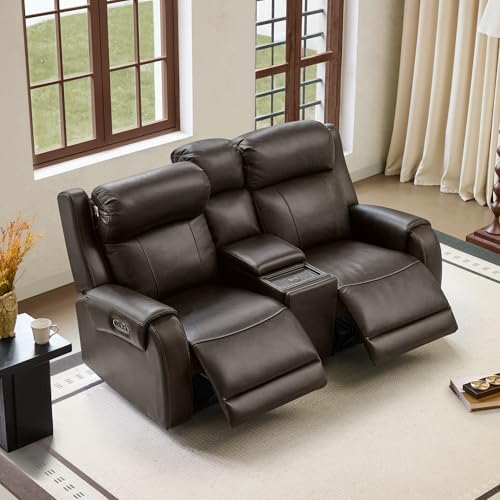 CHITA Genuine Leather Power Recliner Sofa, Loveseat by Unknown