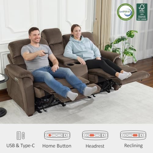 MCombo 73.8'' Zero Wall Hugger Power Recliner Sofa - Image 6