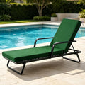 Chaise Lounge Cushions Outdoor, Forest Green by TheKorva