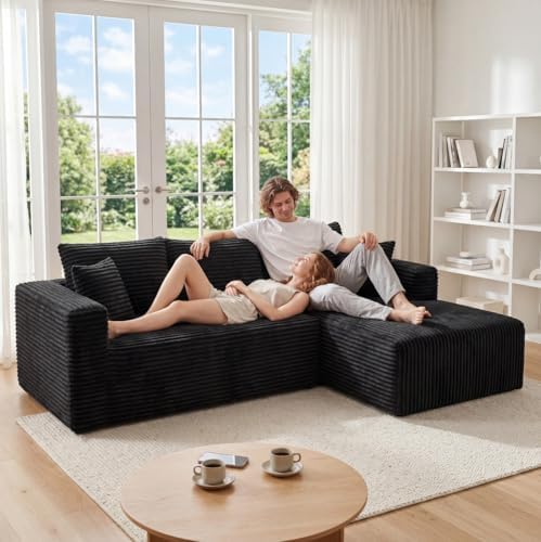 92.5" Modular Sectional Sofa, L-Shaped Cloud Couch - Image 4