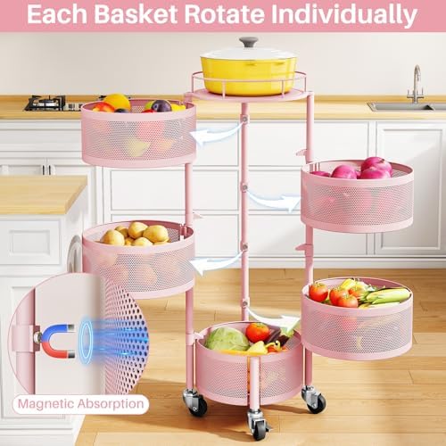 SNTD 5-Tier Fruit and Vegetable Basket Bowls - Image 3