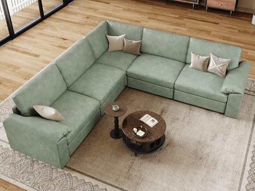 EASE MOOSE Modular Sectional Sofa, L Shaped Leather Sectional Couch - Image 3