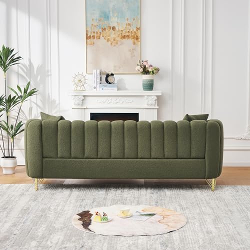 2 Piece 83.5" Oversized Modern 3-Seater Sofa Set, Teddy Tufted Couch - Image 5
