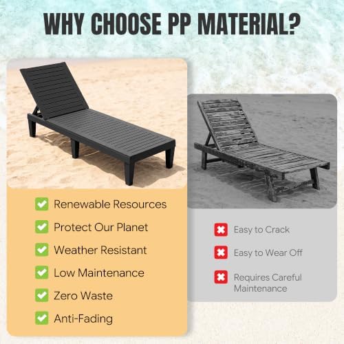 Outdoor Chaise Lounge Chair Set of 4 - Image 6