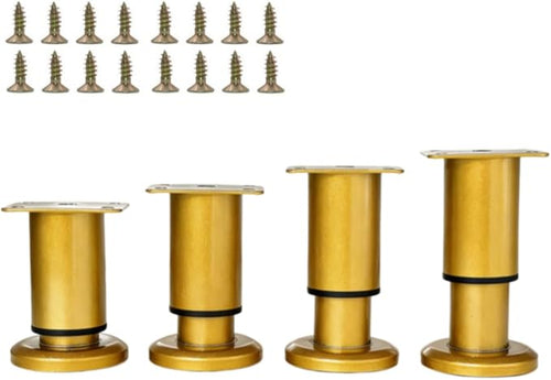 4PCS Adjustable 3.1-4.7 Inch Metal Furniture Legs Brass Furniture Replacement by SWTOOL