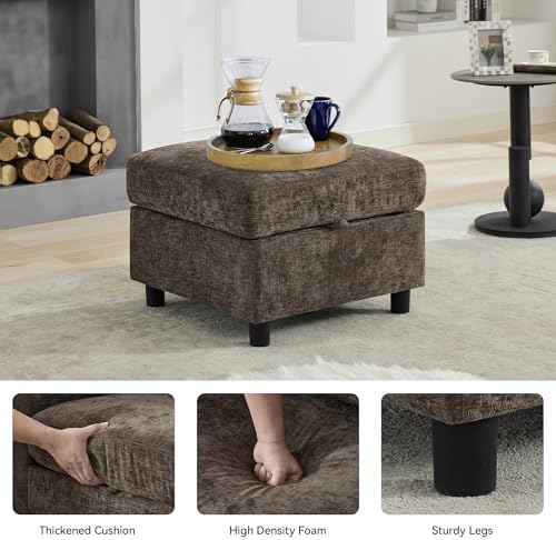 WUTUTUEE 25'' Square Storage Ottoman Module - Image 3