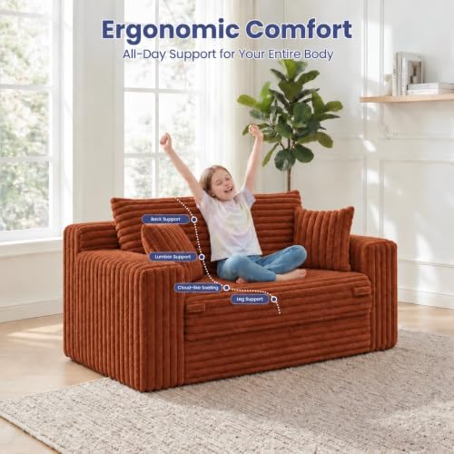 3-in-1 Convertible Sofa Bed: Boneless Loveseat Sleeper & Folding Couch Bed - Image 6