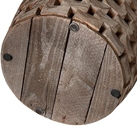 Balkene Home 62419 Maya Oval Rustic Garden Stool Wood Outdoor Seating & End - Image 5