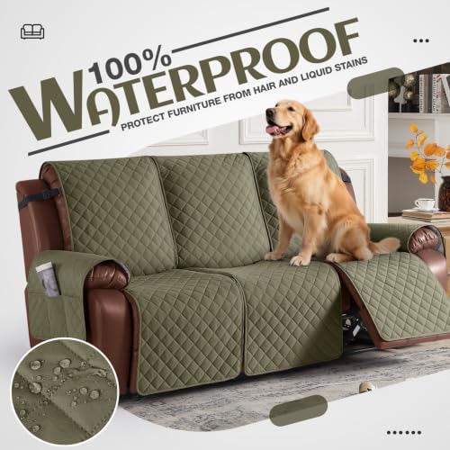 KinCam Waterproof Recliner Sofa Covers Washable, 3 Seater - Image 3