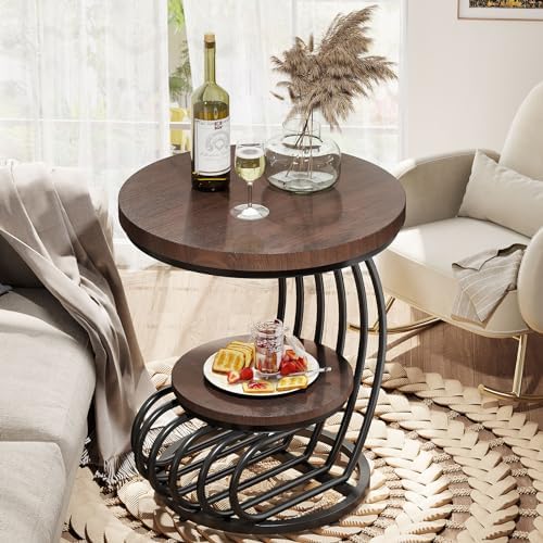 Tribesigns Round End Side Table: Side Table - Image 3
