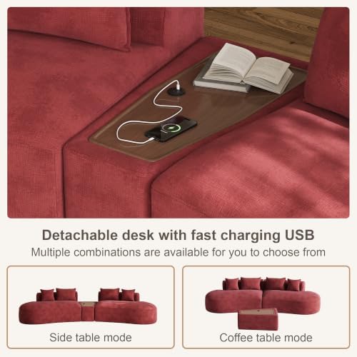 154" Oversized Sectional Sofa for Living Room, Modern Luxury Plush Chenille - Image 3