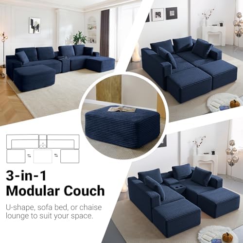 ivoros 150 Inch Modular Sectional Sofa Couch, Oversized Modern Cloud Couch - Image 6