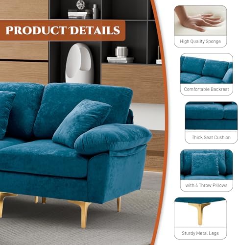 OUYESSIR 114" U-Shaped Modular Sectional Sofa - Image 6