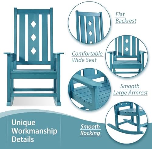Oversized Outdoor Rocking Chair, Porch Rocker - Image 4