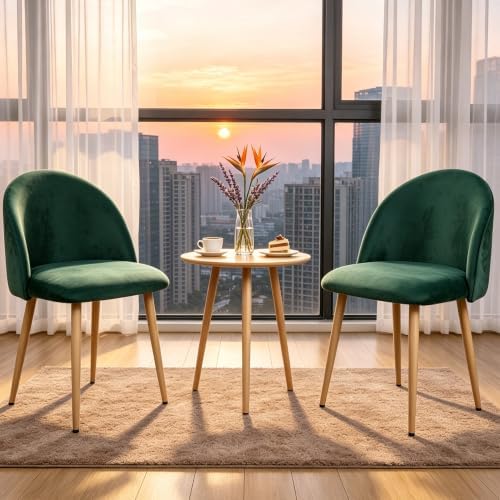 Lightdot Modern Velvet Dining Chairs Set of 2, Upholstered Accent Chairs by LightdotLighting