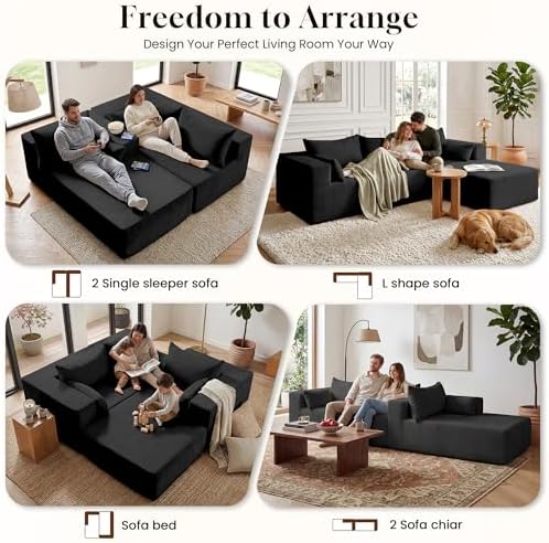GRUSIGN106 Cloud Sectional Boneless Couch - Image 5