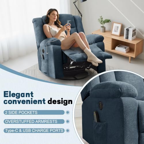 Korser Rocker Recliner, Glider Recliner Chairs - Image 7