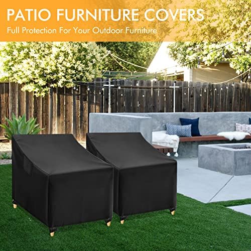 WLEAFJ Outdoor Chair Covers Waterproof, Heavy Duty Patio Lounge Deep Seat Cover - Image 6