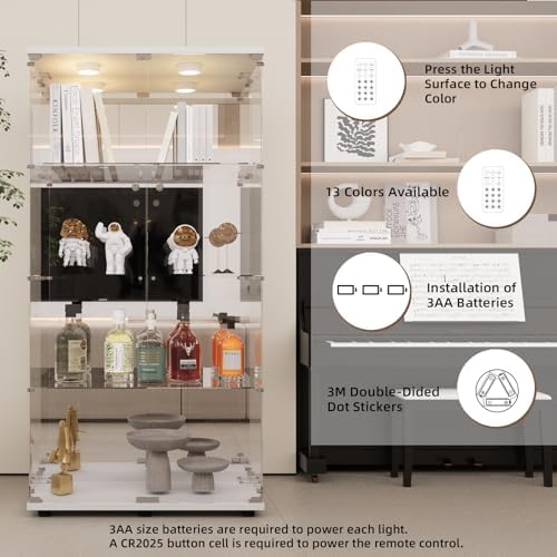 Beauty4U White Glass Display Cabinet - Image 6