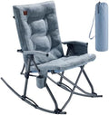 EVER ADVANCED Oversized Rocking Camping Chair, Padded Folding Rocker by EVERADVANCED
