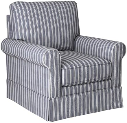INZOY Swivel Accent Chair Linen Mid Century Modern Chair, Comfy Swivel Barrel by INZOY