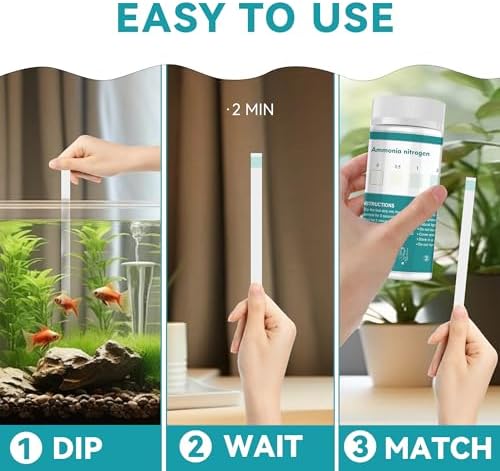 Ammonia Test Strips, 60 Strips Aquarium Test Kit - Image 3