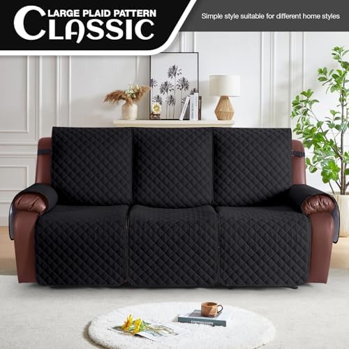 KinCam Waterproof Recliner Sofa Covers Washable, 3 Seater - Image 2
