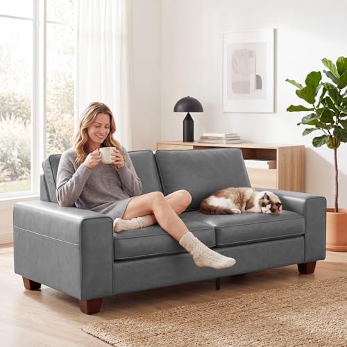 COUCHOICE Modern Faux Leather Sofa Couch - Image 5